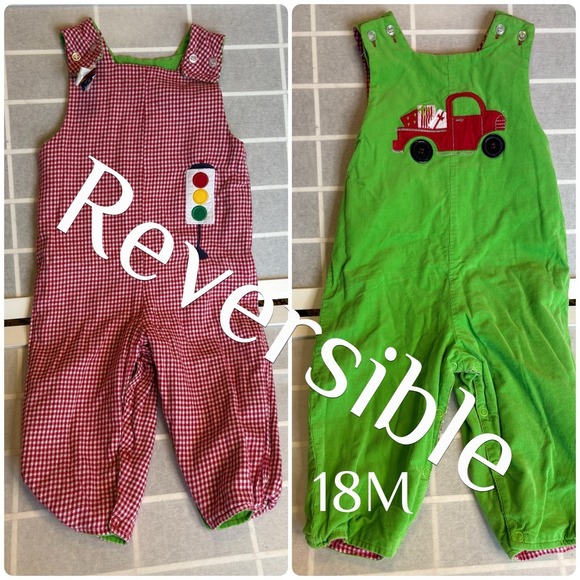 The Bailey Boys Other - Bailey Boys Reversible Jumper 18 Months Corderoy School/ Christmas Red Plaid‎